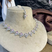 Argent Floral Zircon NECKLACE SET