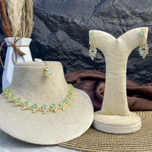 Gilded Petal Zircon NECKLACE SET