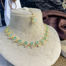 Gilded Petal Zircon NECKLACE SET