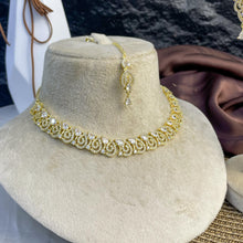 Golden Scroll Zircon NECKLACE SET