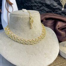 Golden Scroll Zircon NECKLACE SET