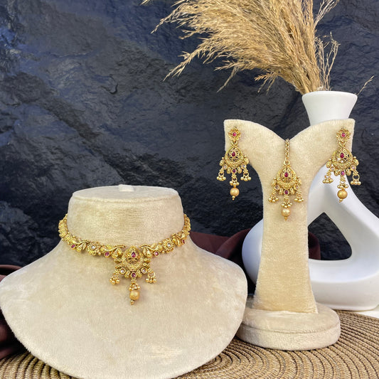 RAJWARI ROYAL MEHRAAB NECKLACE SET