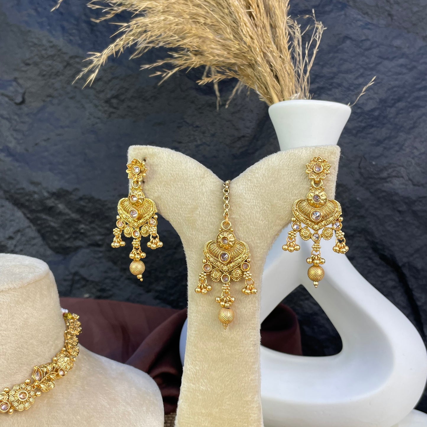 RAJWARI ROMANTIC HEART NECKLACE SET
