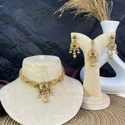 RAJWARI ANCIENT MANDALA NECKLACE SET
