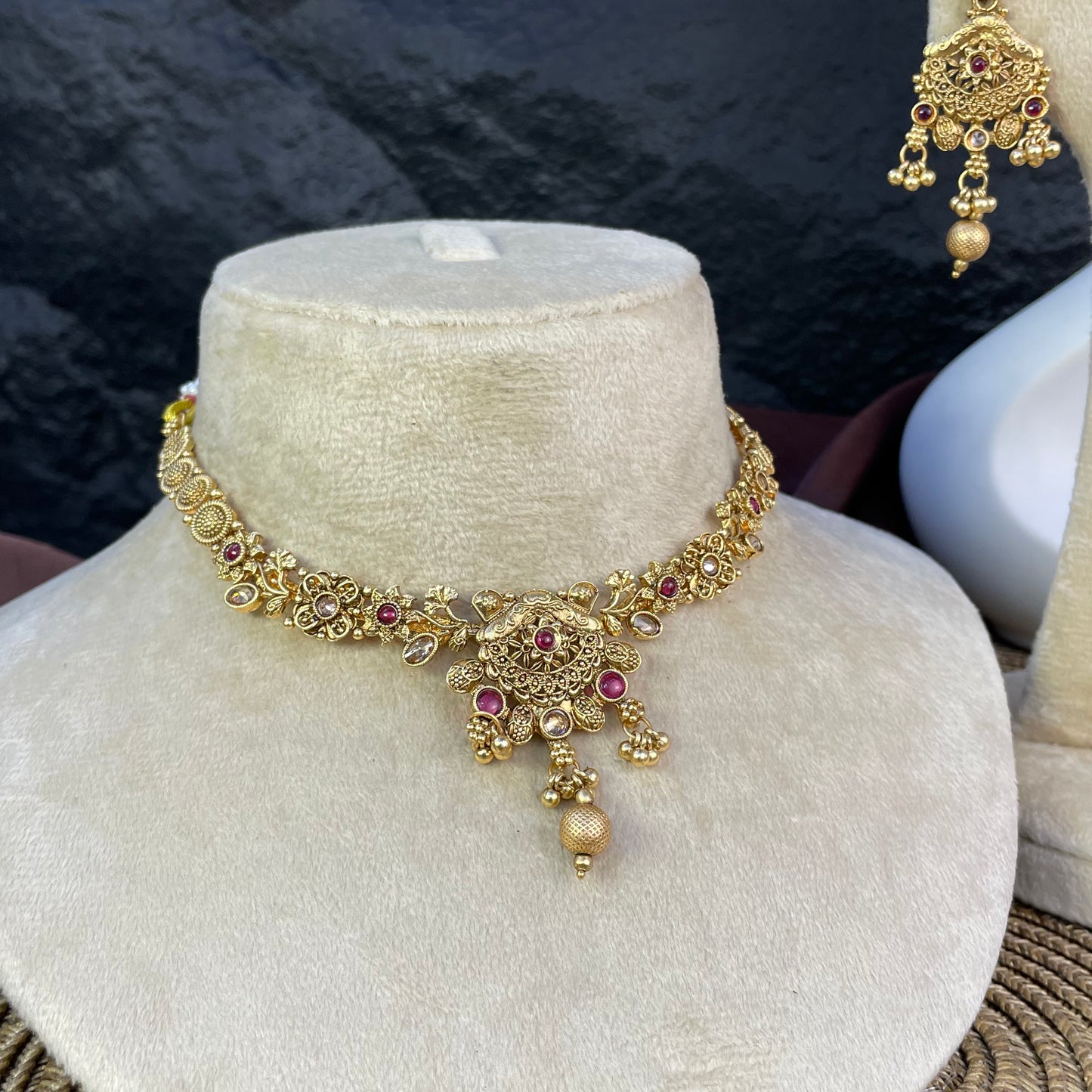 RAJWARI ARTISAN BLOSSOM NECKLACE SET