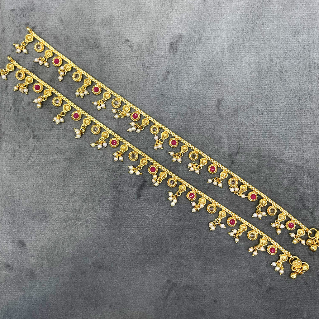 Golden Era Polki Copper Payal