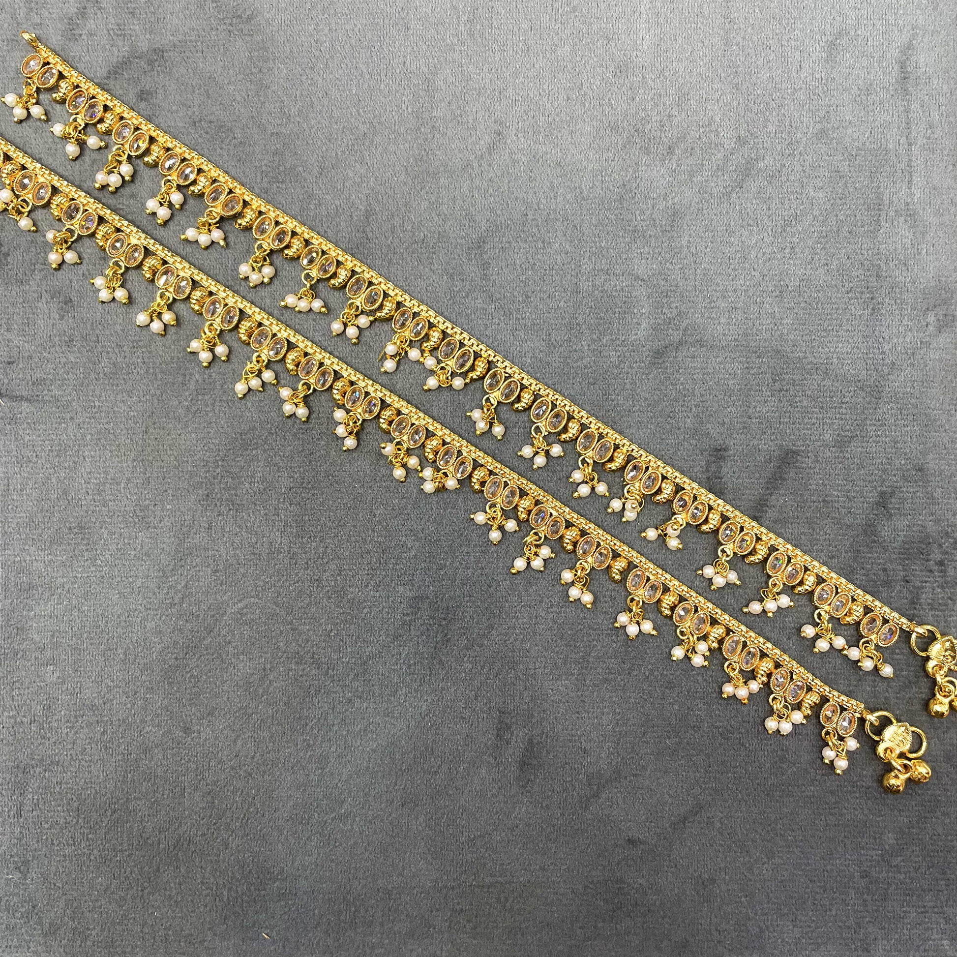 Royal Bloom Polki Copper Payal