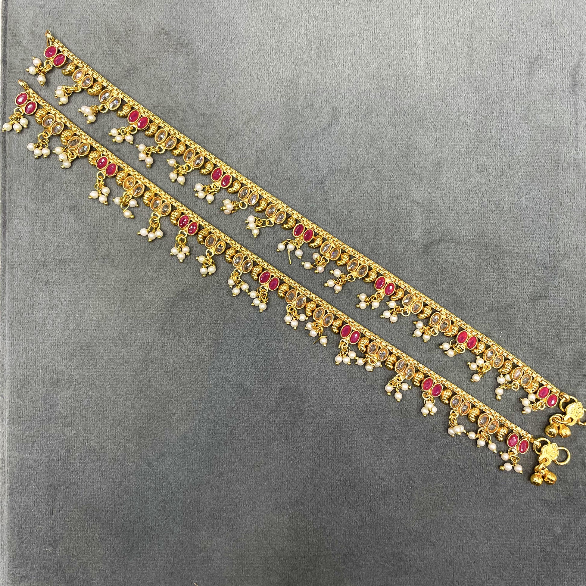 Royal Bloom Polki Copper Payal