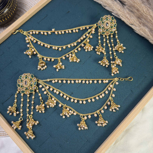 Golden glow polki sahara copper earring