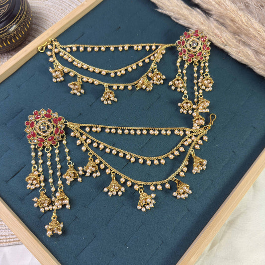 Mint harmony polki sahara copper earring