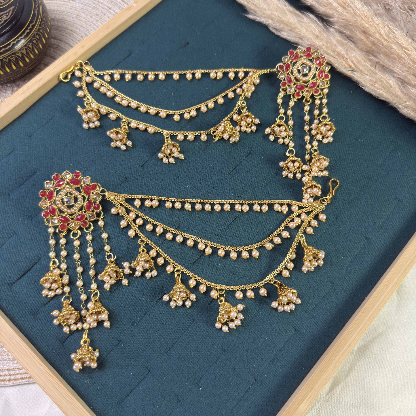 Mint harmony polki sahara copper earring