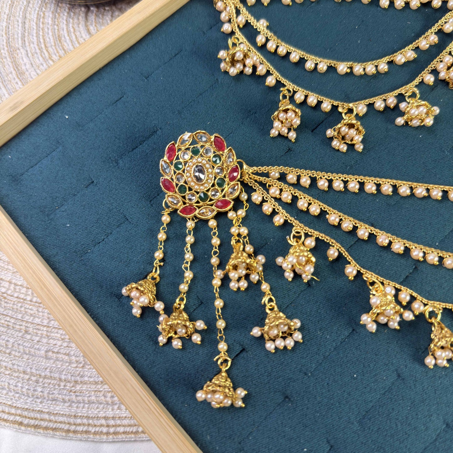 Ruby radiance polki sahara copper earring