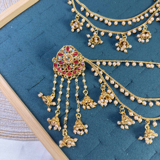 Royal ruby polki sahara copper earring