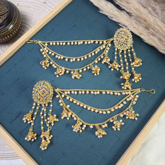 Pristine polki sahara copper earring
