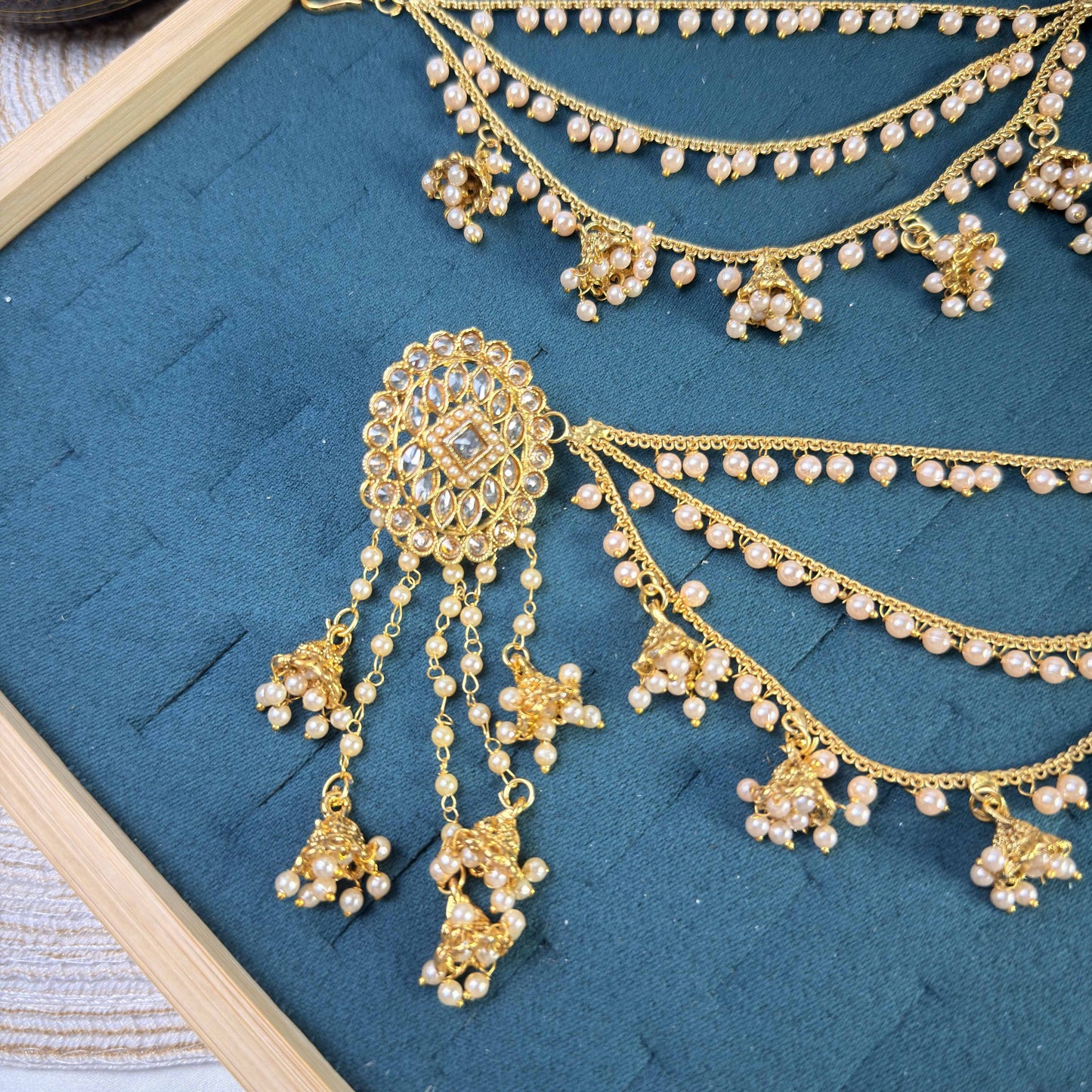 Pristine polki sahara copper earring