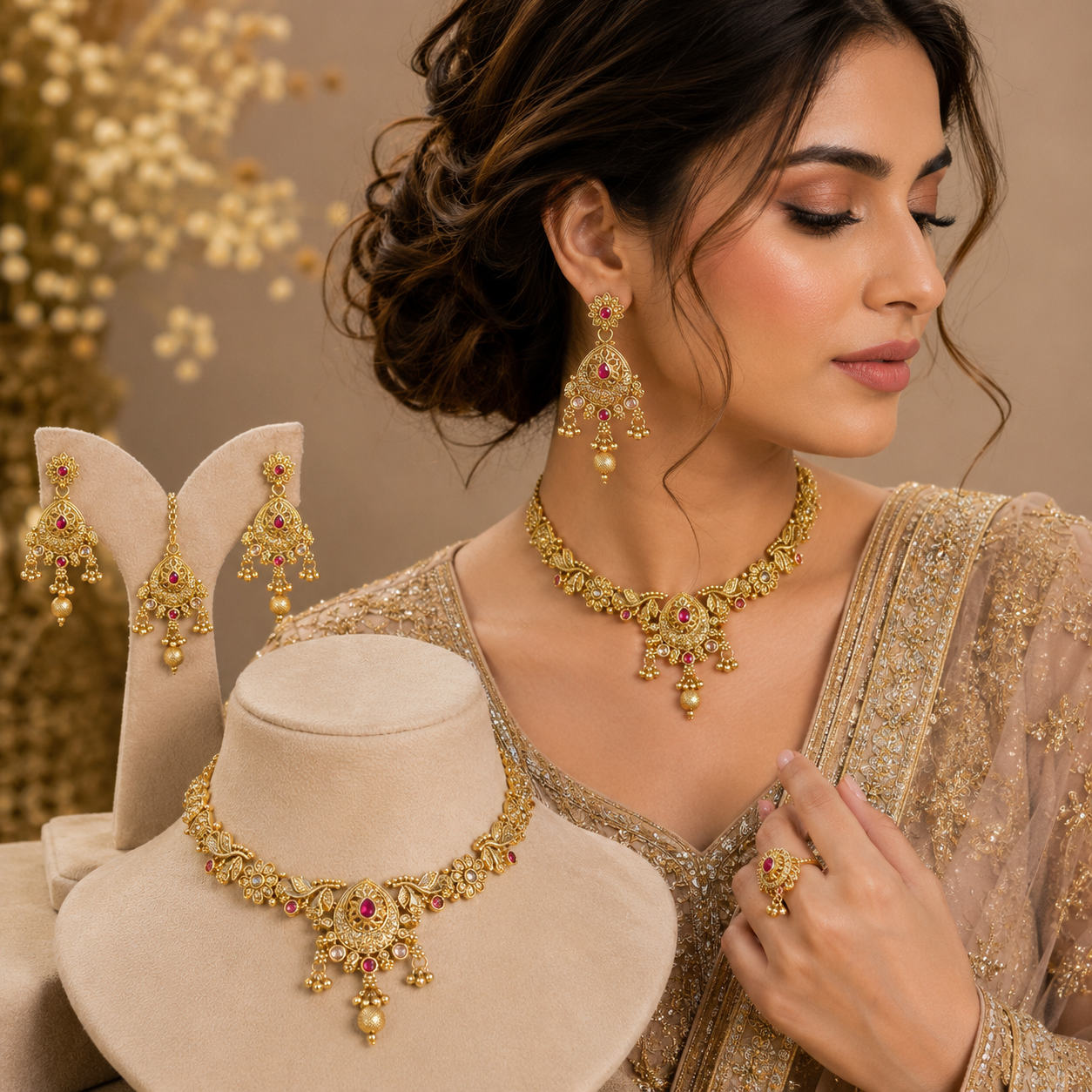 RAJWARI ROYAL MEHRAAB NECKLACE SET