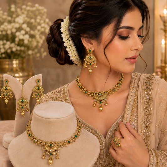 RAJWARI MEHRAAB BLOSSOM NECKLACE SET