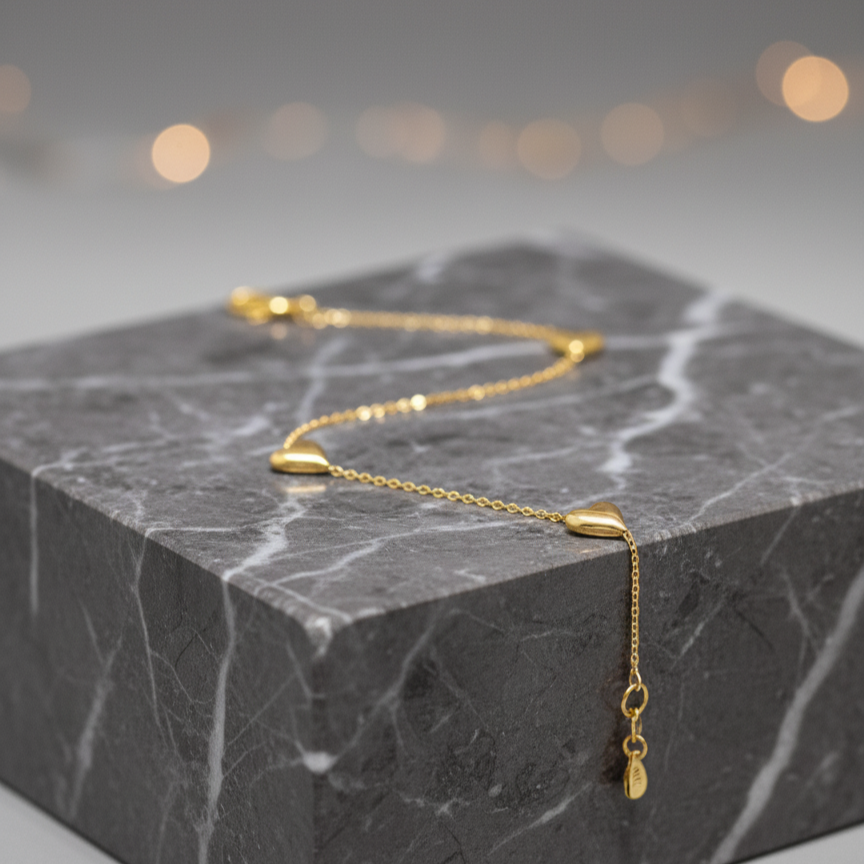 Heart Gold Bracelet