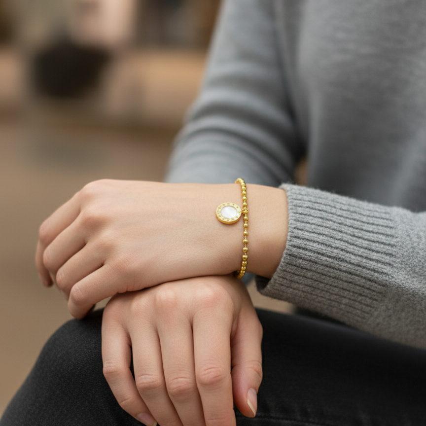 Roman Charm Bead Bracelet