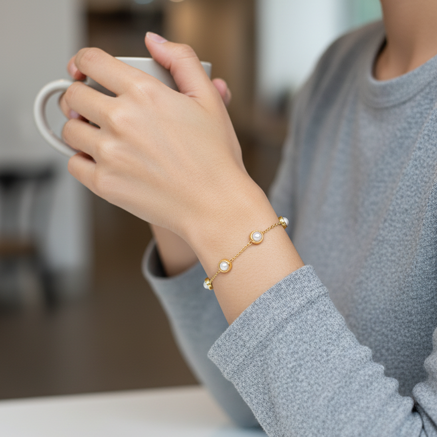 Pearl Trinity Bracelet