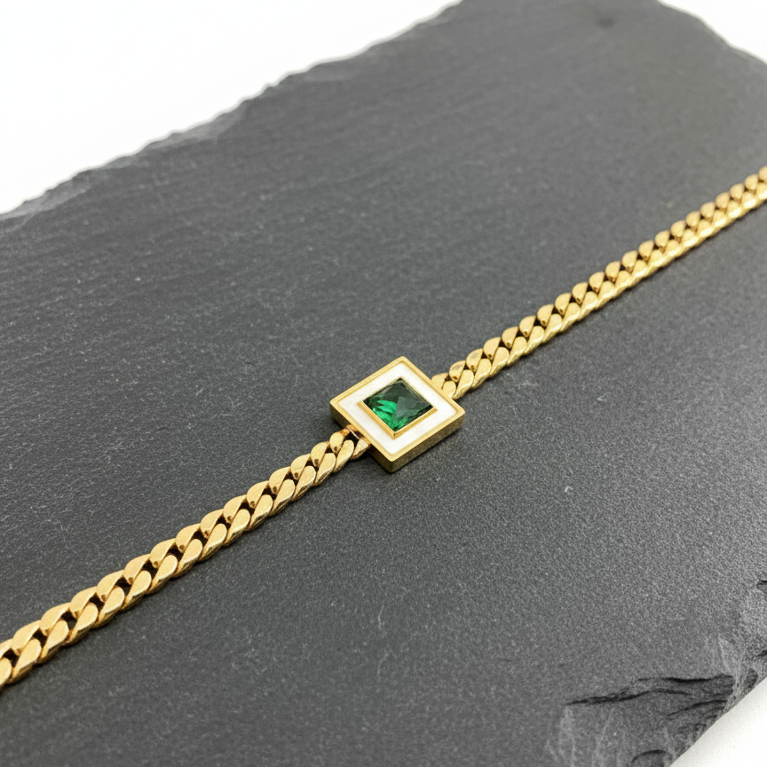 Emerald Stone Bracelet