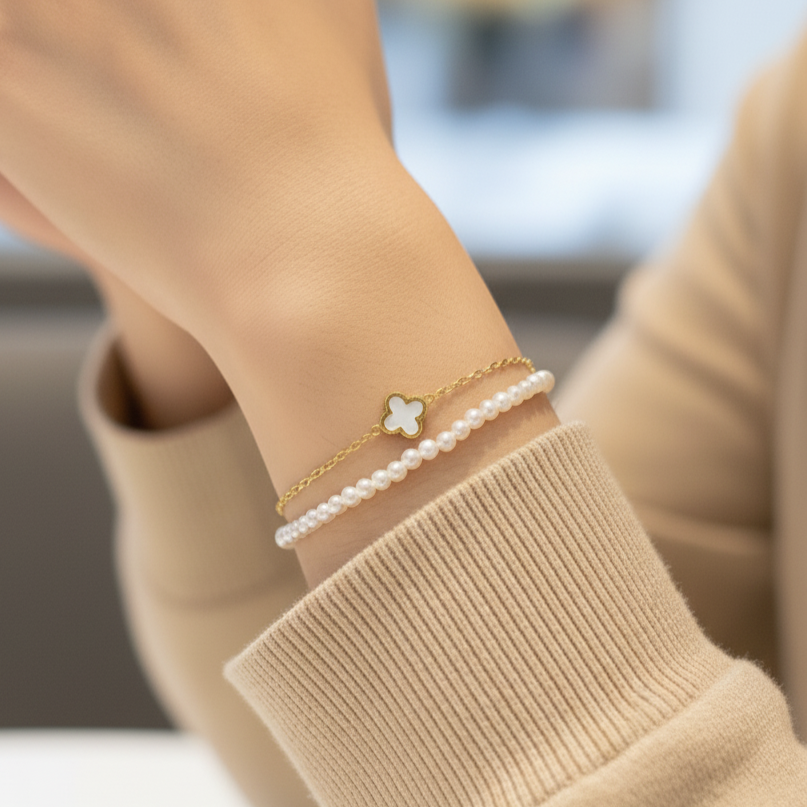 Layered Clover Bracelet