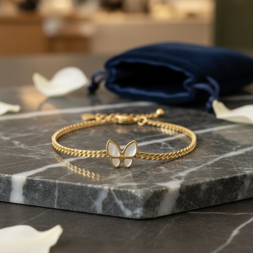 Gold Butterfly Bracelet