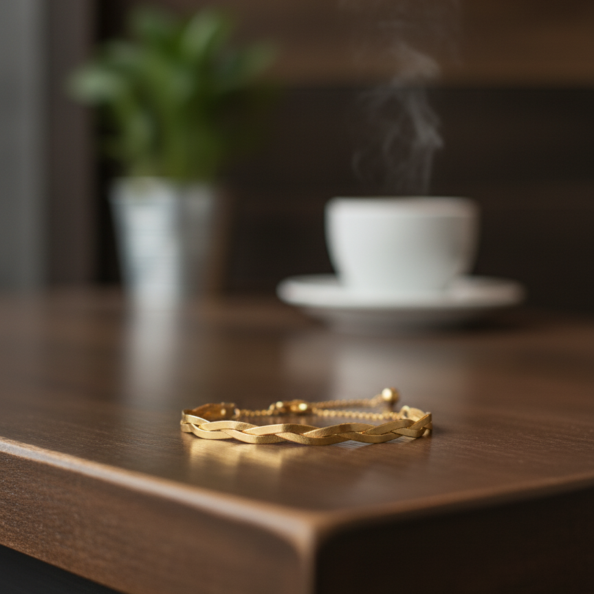 Golden Braided Bracelet