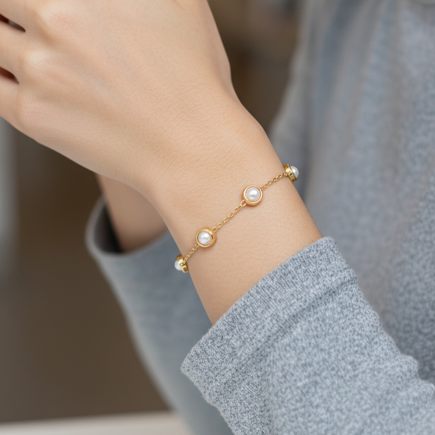 Pearl Trinity Bracelet