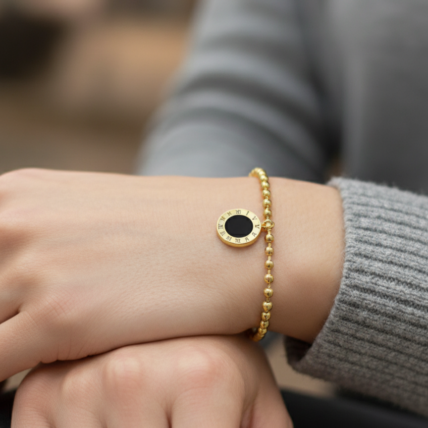 Roman Charm Bead Bracelet