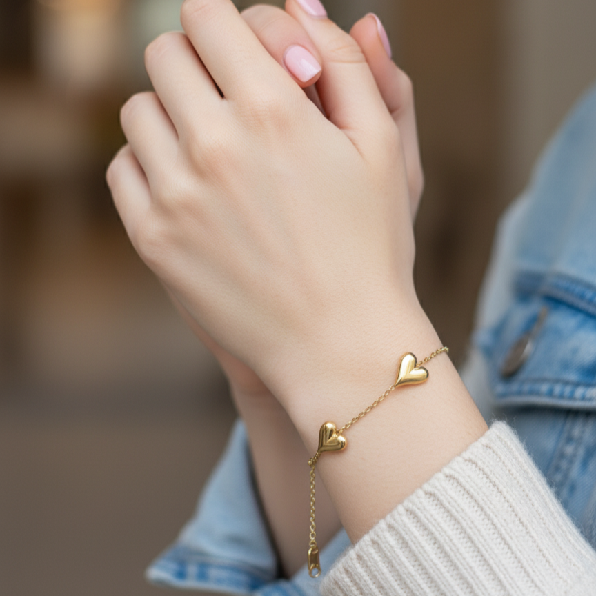 Heart Gold Bracelet