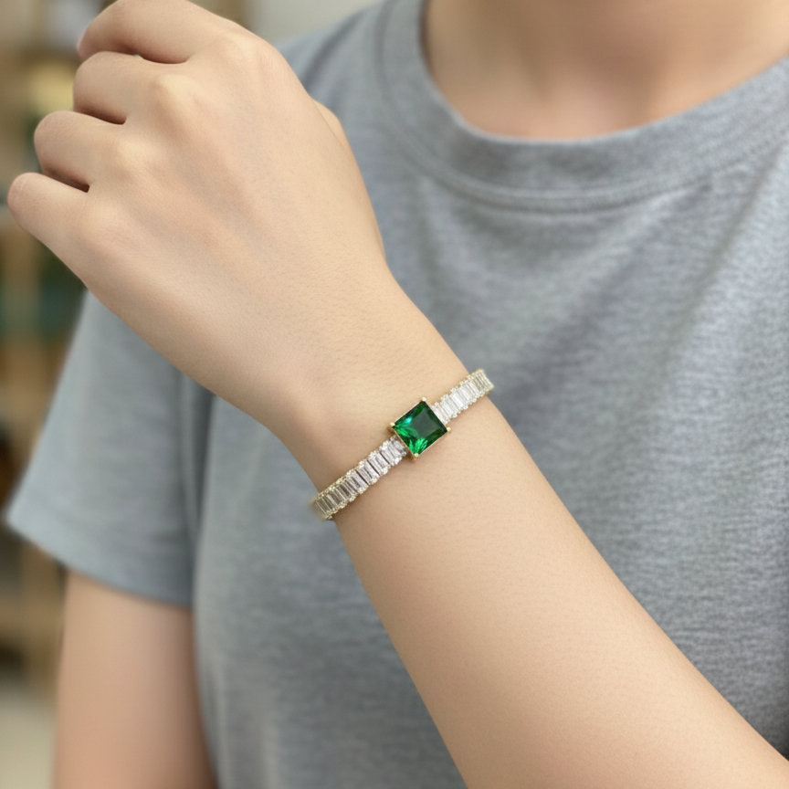 Emerald Line Bracelet