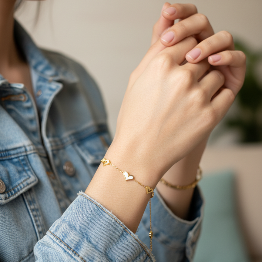 Heart String Bracelet