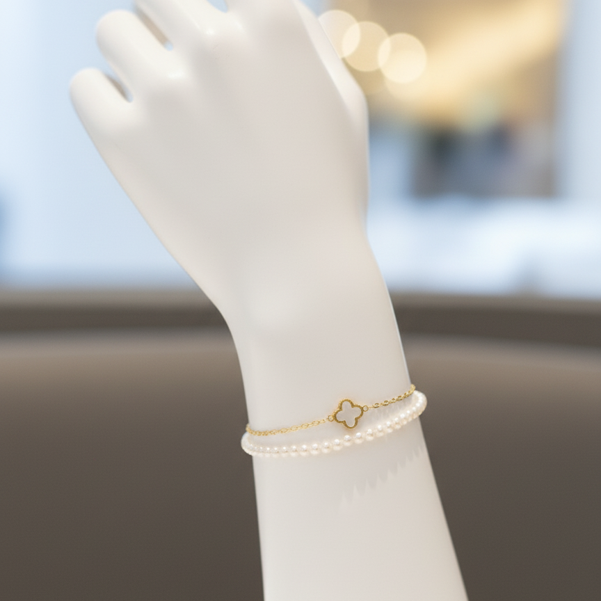 Layered Clover Bracelet