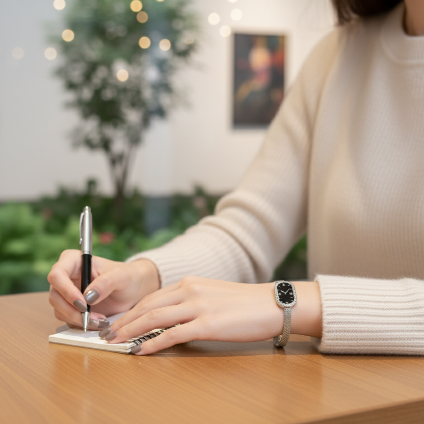 Watch Style Silver Bracelet