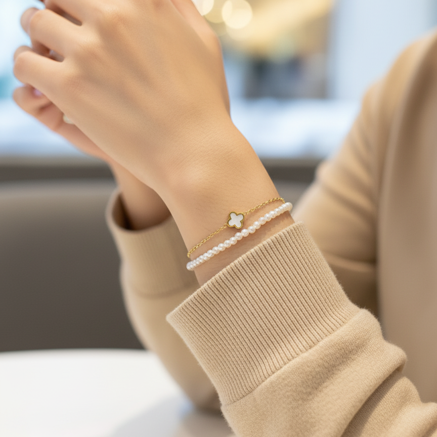 Layered Clover Bracelet