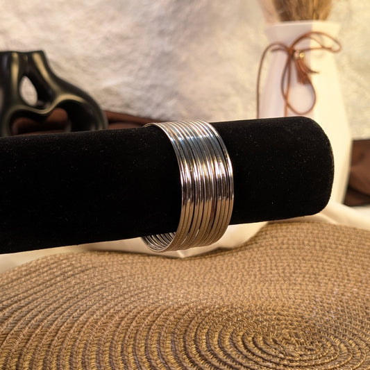 Radiant silver gloss indian bangles