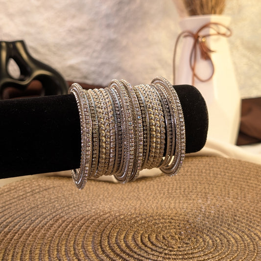 Champagne crystal luxe indian bangles