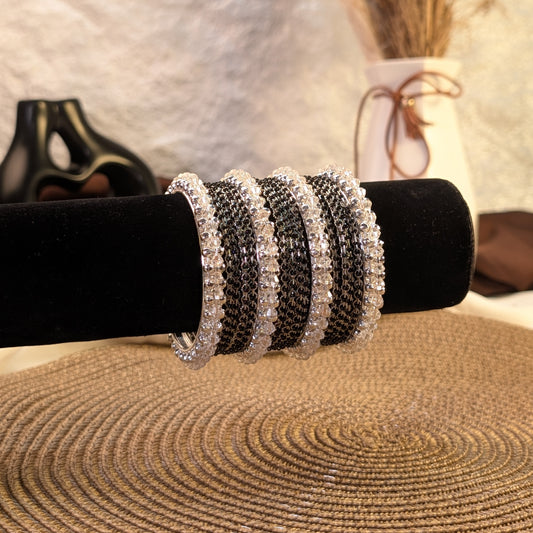 Traditional zardosi work indian bangles