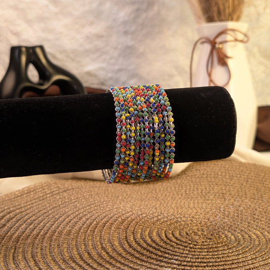 Vintage copper filigree indian bangles