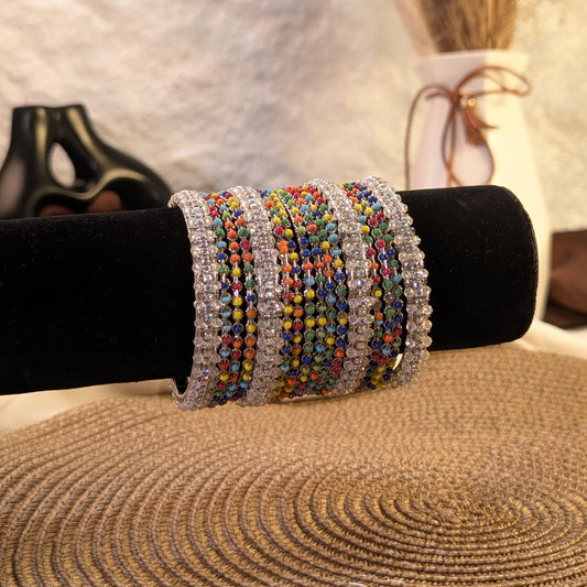 Celestial starlight beaded indian bangles