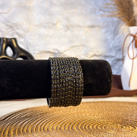 Black Glass Bangles