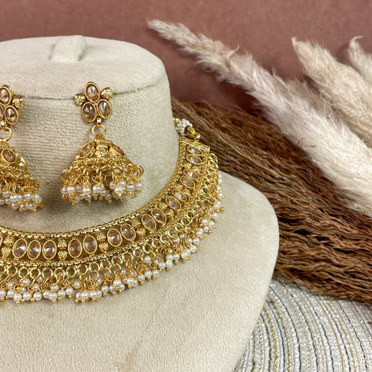 Royal Polki Copper Necklace Set