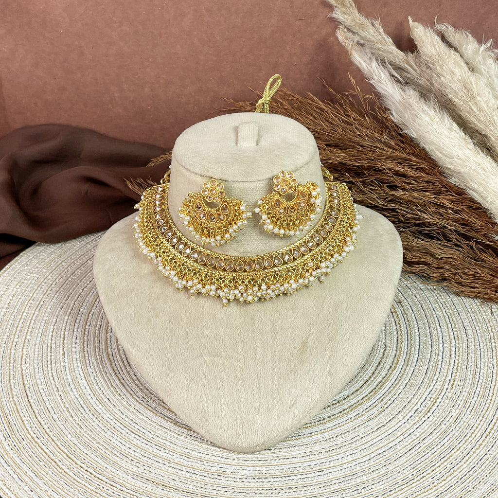 Classic Polki Copper Necklace Set