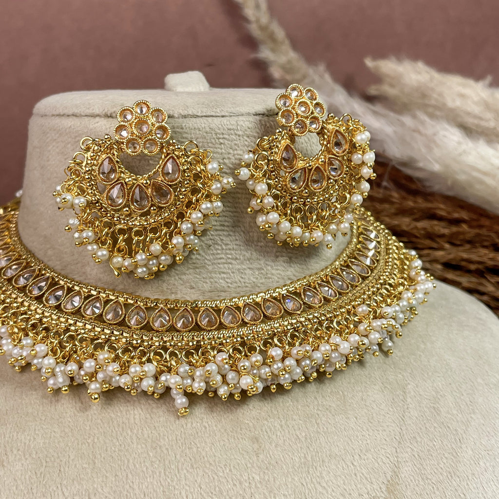 Classic Polki Copper Necklace Set