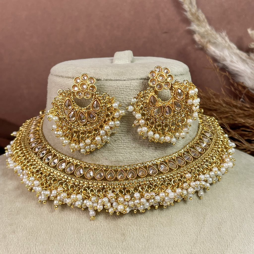 Classic Polki Copper Necklace Set