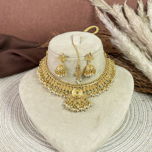 Divine Glow Copper Necklace Set