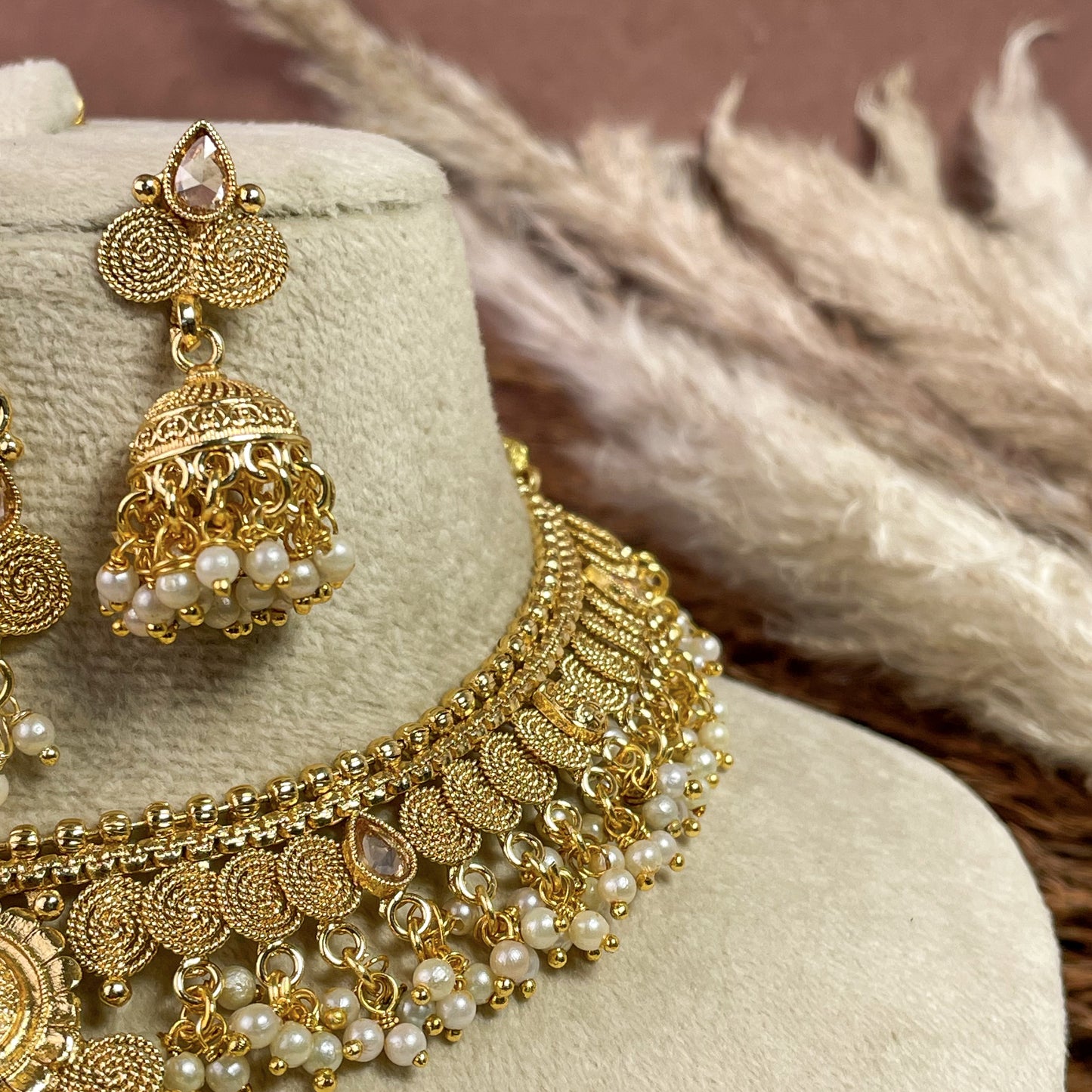 Divine Glow Copper Necklace Set