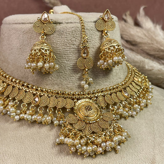 Divine Glow Copper Necklace Set