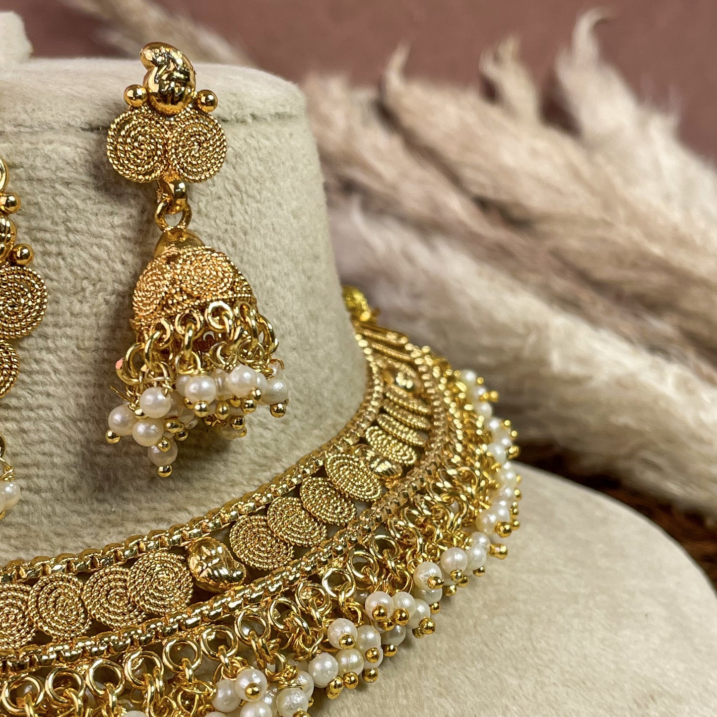 Opulent Copper Necklace Set